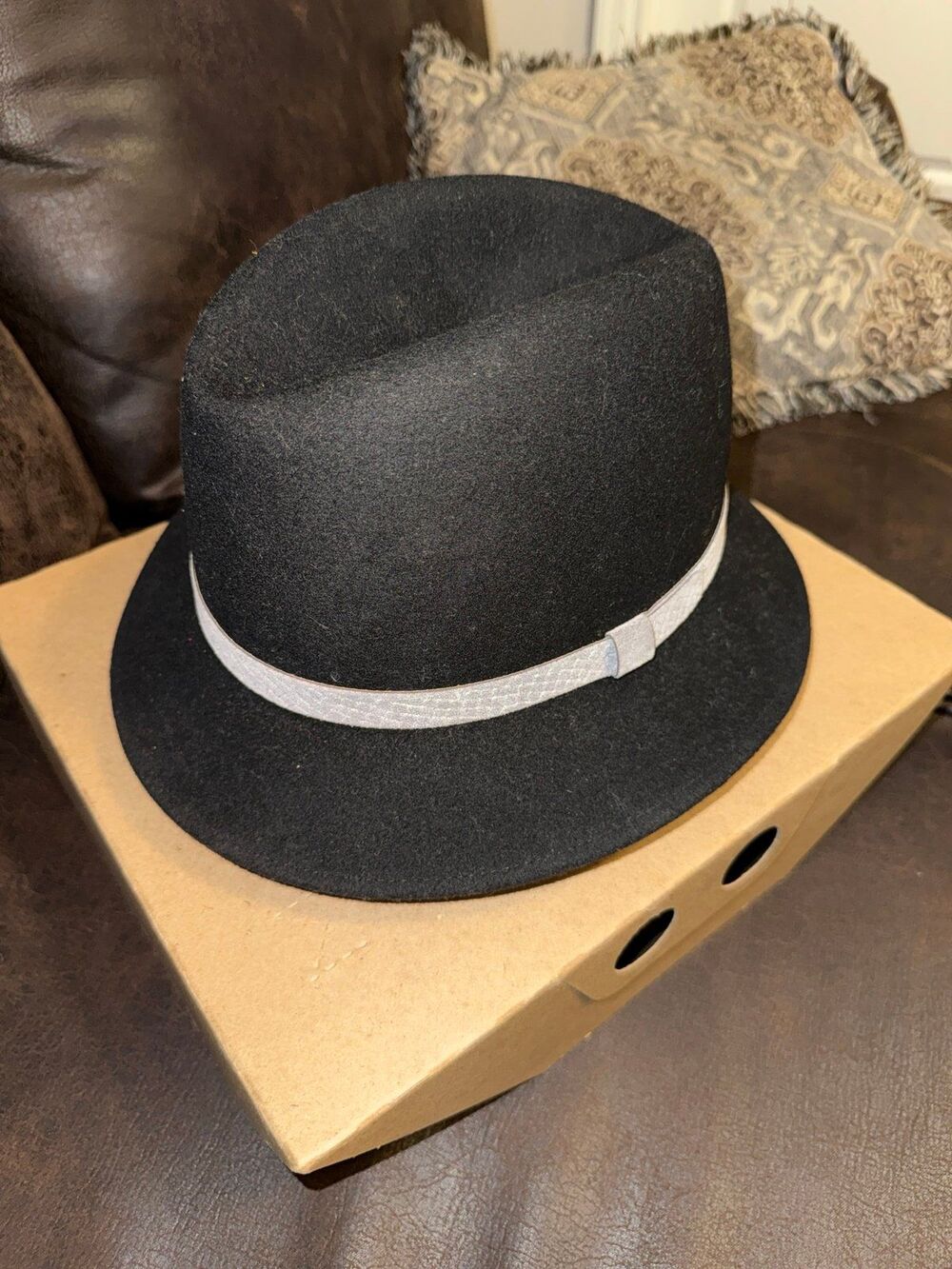 Vtg Broner 100% weel lite fedora Hat Size L